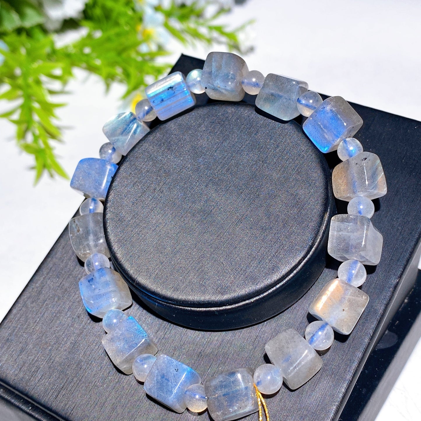 8mm Labradorie Cube Bracelet Crystal Healing Bulk Wholesale