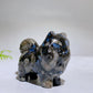 2.2" Naturla Crystal Pomeranian Dog Carving Wholesale