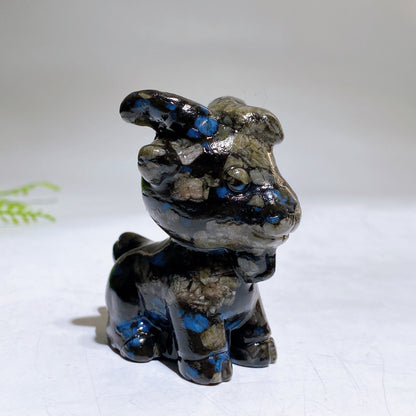 2.3" Natural Crystal Goat Carving Wholesale