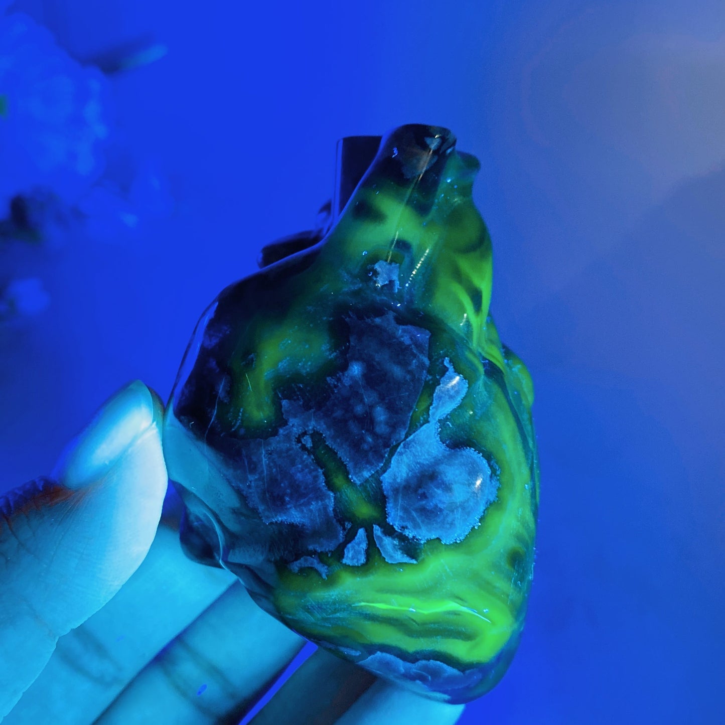3.1" Volcanic Agate Heart Carving Crystal Healing Bulk Wholesale