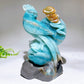 Hand Carved Unique Natural Caribbean Calcite Parrot Peony Cloud Free Form Wholesale