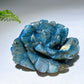 Hand Carved Unique Natural Labradorite Flower Carving with Flash Wholesale