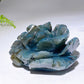 Hand Carved Unique Natural Labradorite Flower Carving with Flash Wholesale
