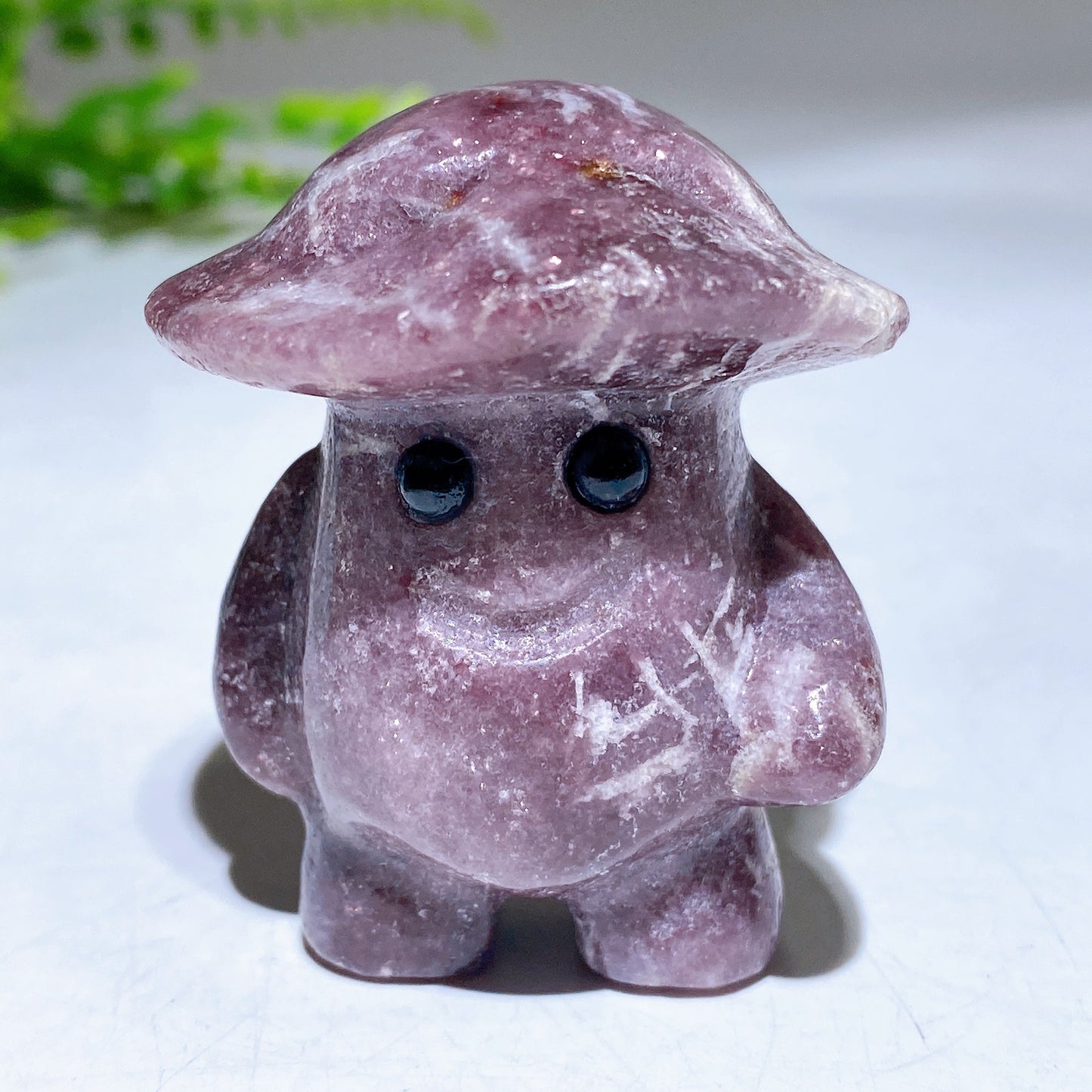 1.9" Mixed Crystal Mushroom Kid Carving Wholesale