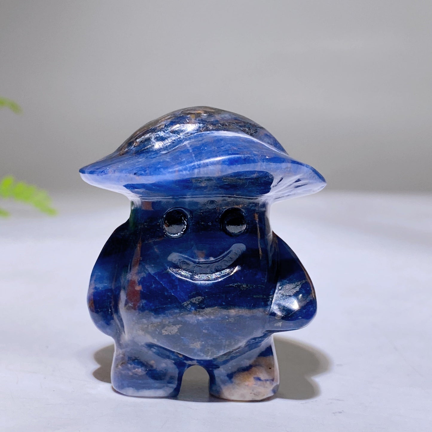 1.9" Mixed Crystal Mushroom Kid Carving Wholesale