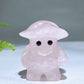 1.9" Mixed Crystal Mushroom Kid Carving Wholesale