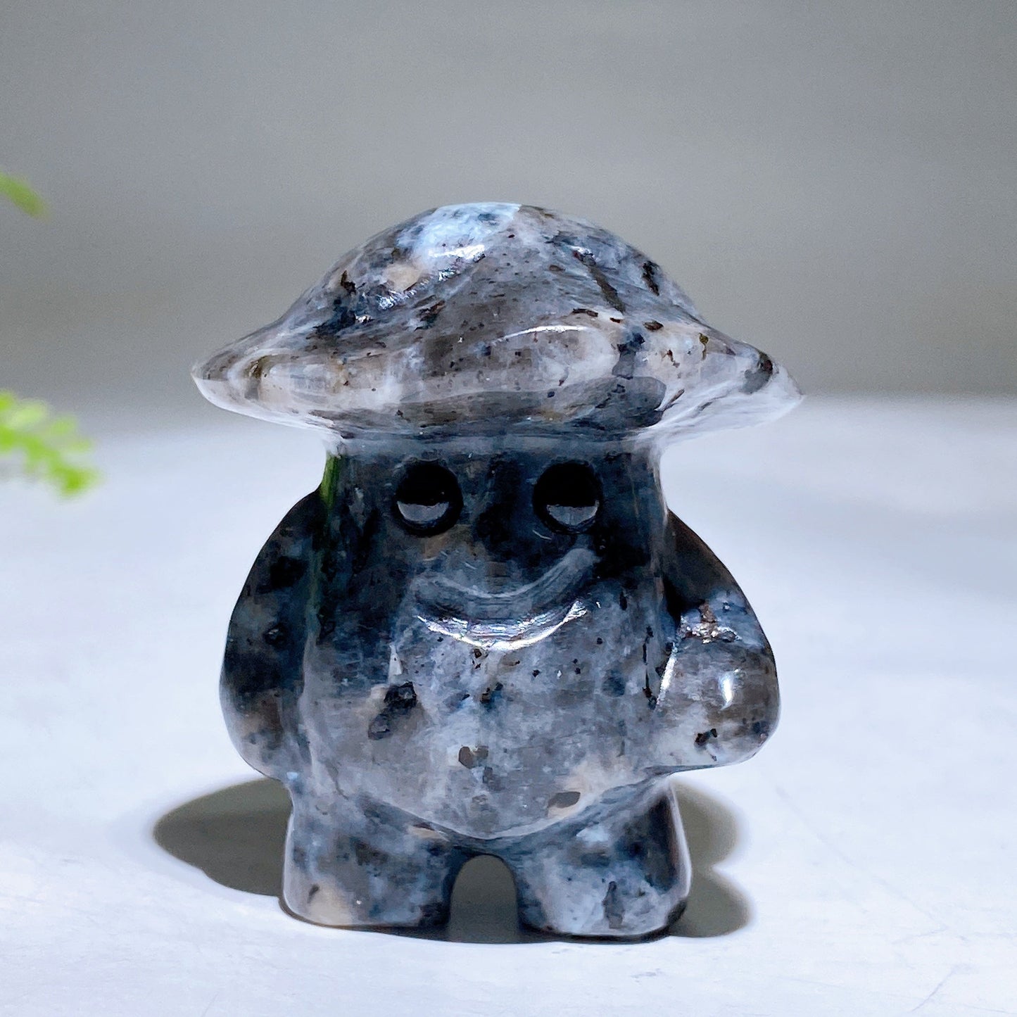 1.9" Mixed Crystal Mushroom Kid Carving Wholesale