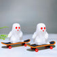 2.3" White Jade Ghost Carving with Skateboard for Halloween Wholesale
