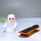 2.3" White Jade Ghost Carving with Skateboard for Halloween Wholesale