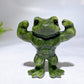 2.8" Natural Serpentine Musle Frog Carving Crystal Wholesale