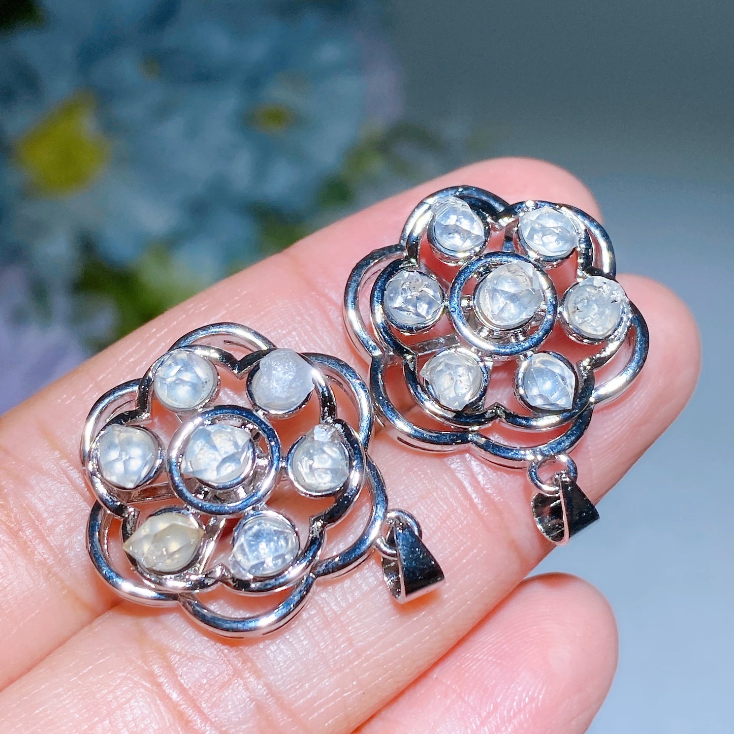 Cooper Silver Plated Herkimer Diamond Spinning Pendant Crystal Healing Bulk Wholesale