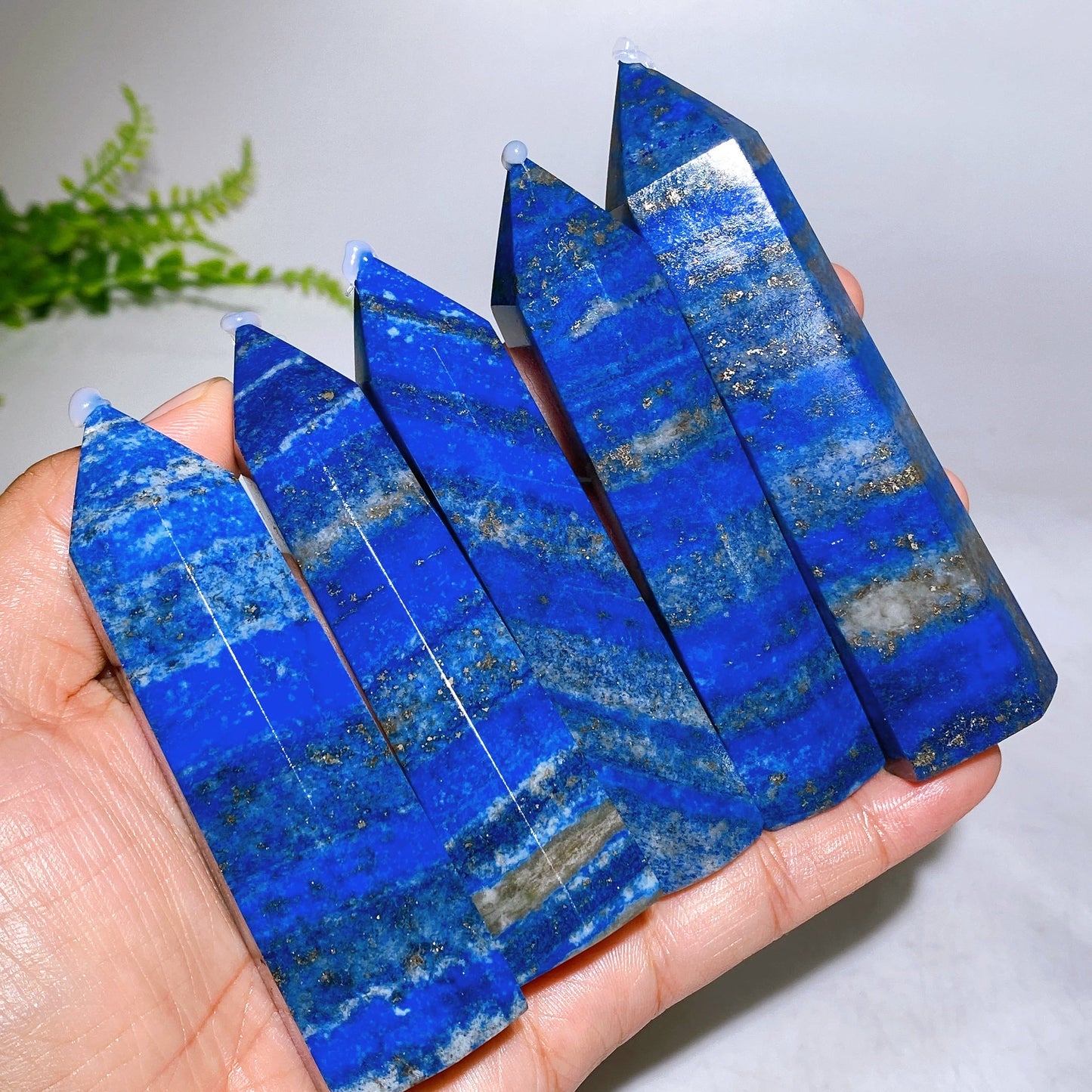 3.5"-4.2" Natural Lapis Lazuli Point Wholesale