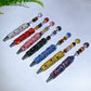 Bling Rhinestone DIY Beadable Twist Ballpoint Pen with Natural Crystal Bead Wholesale