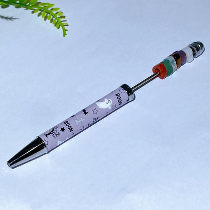 Twist Ballpoint Pen with Natural Crystal Beads for Halloween Christmas Wholesale