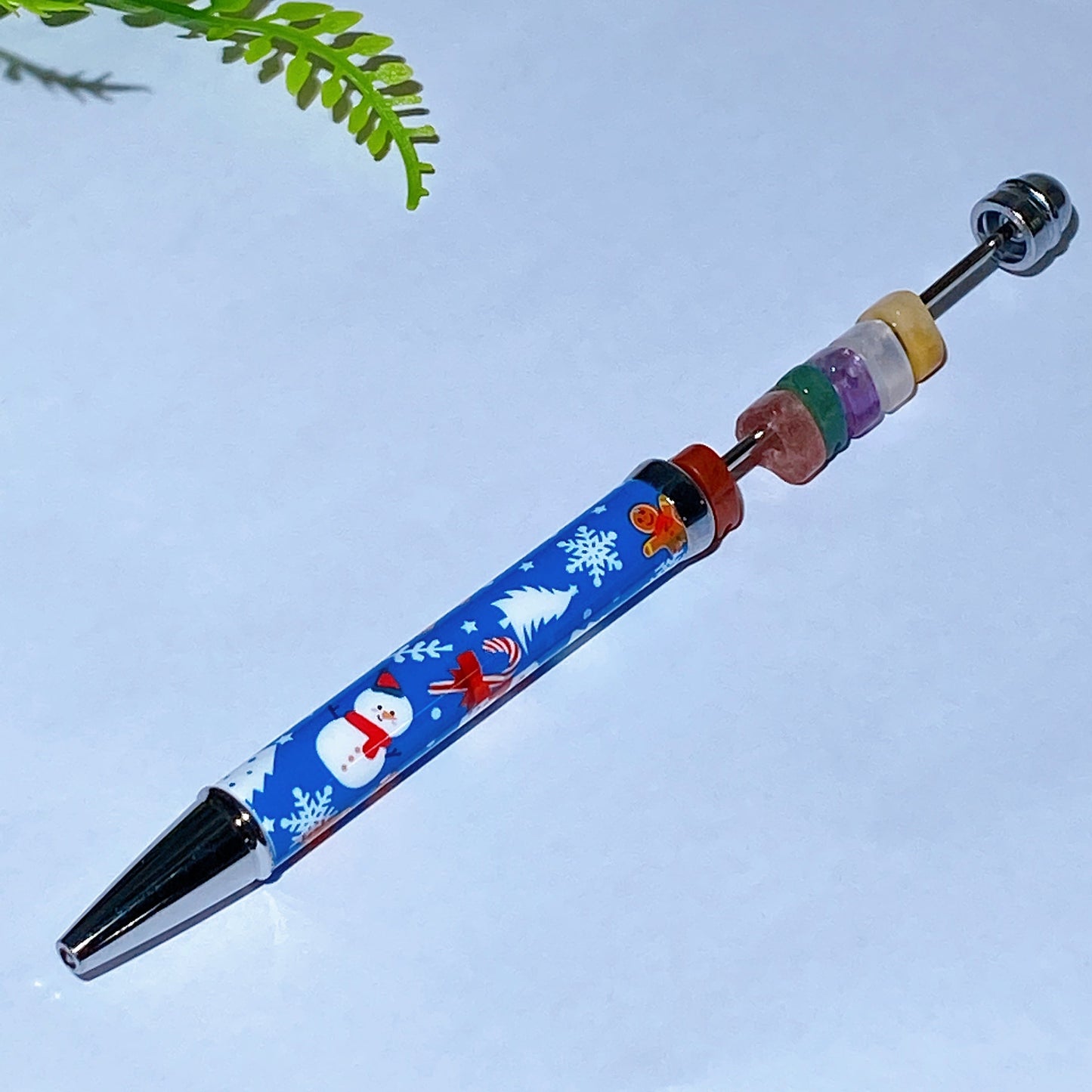 Twist Ballpoint Pen with Natural Crystal Beads for Halloween Christmas Wholesale