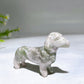 3.1" Natural Crystal Sausage Dog Carving Wholesale