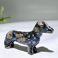 3.1" Natural Crystal Sausage Dog Carving Wholesale