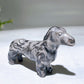 3.1" Natural Crystal Sausage Dog Carving Wholesale