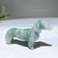 3.1" Natural Crystal Sausage Dog Carving Wholesale
