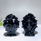 3.2" Natural Black Obsidian Lion Head Carving Wholesale