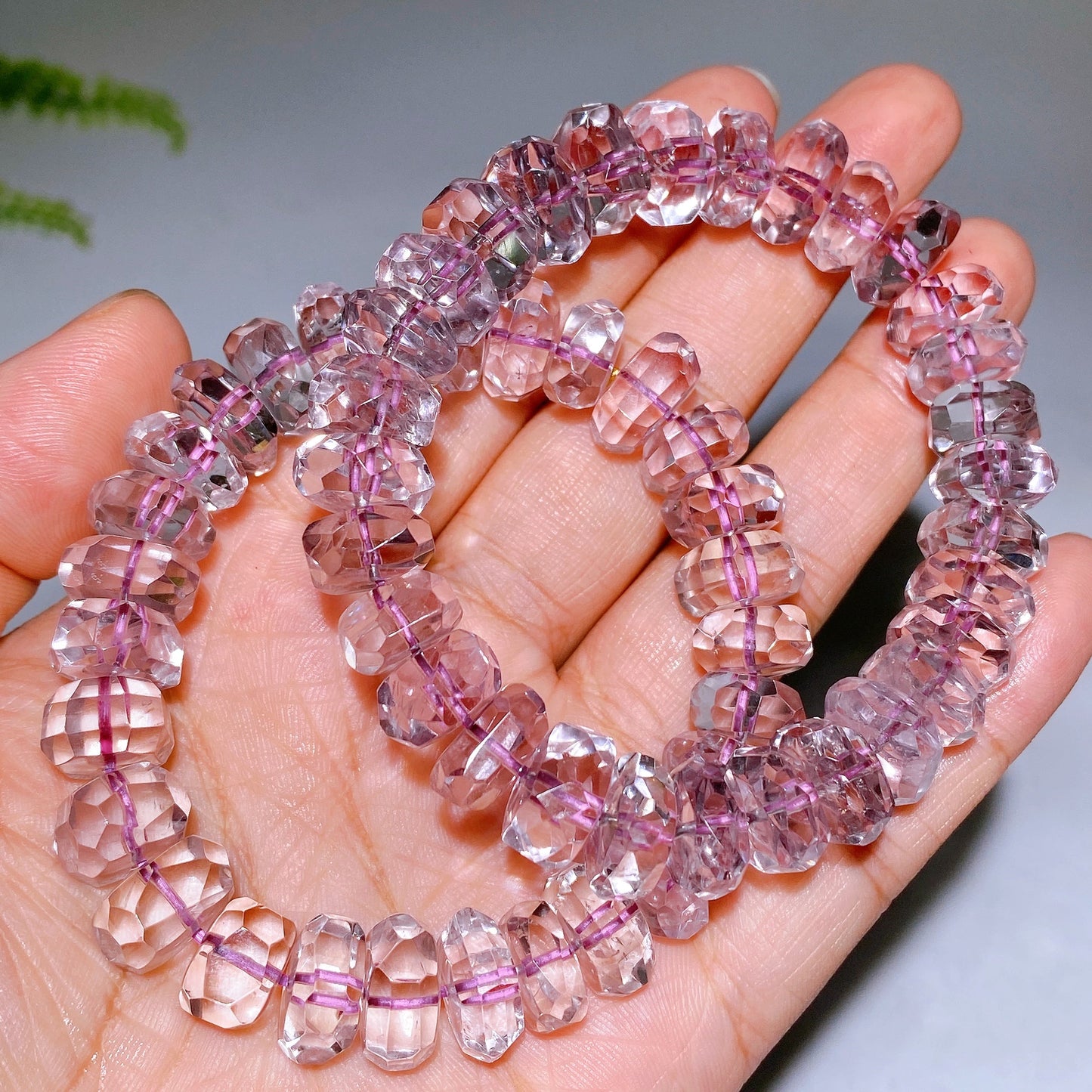 10-12mm Faceted Lavender Pink Amethyst Bracelet Wholesale
