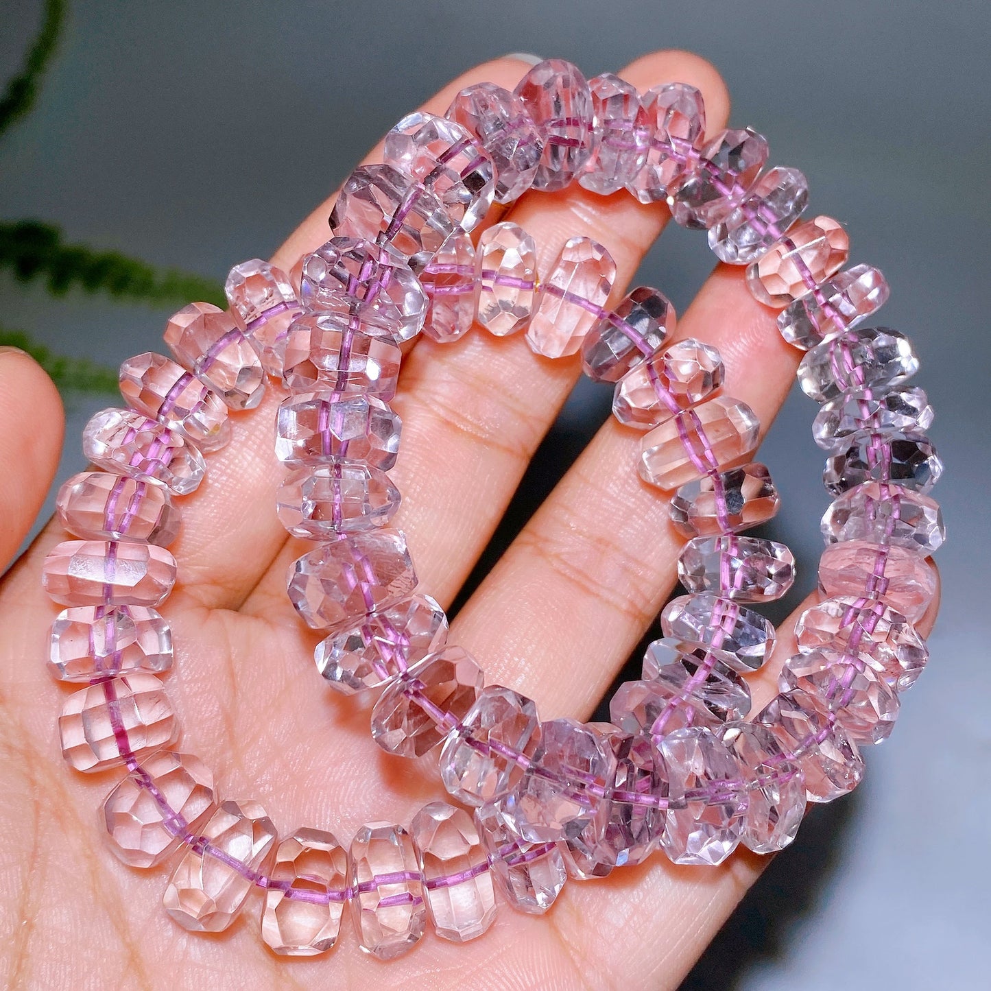 10-12mm Faceted Lavender Pink Amethyst Bracelet Wholesale