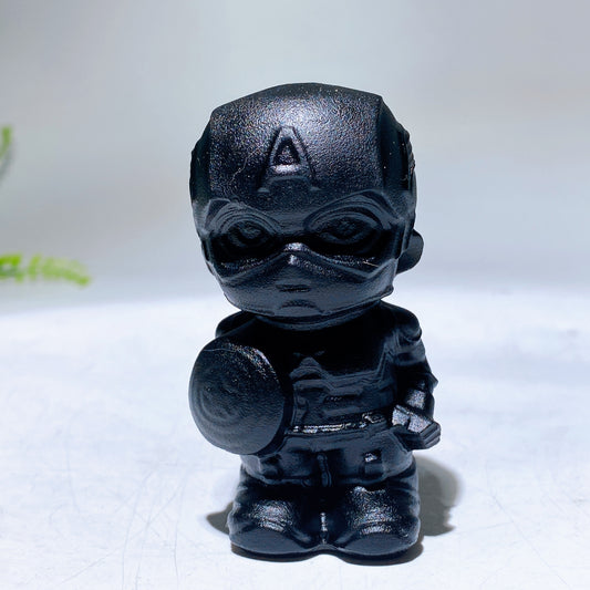 Black Obsidian American Captain Crystal Carvings Crystal wholesale suppliers
