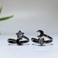 Madagascar Moonstone Moon & Star Ring Crystal Healing Bulk Wholesale