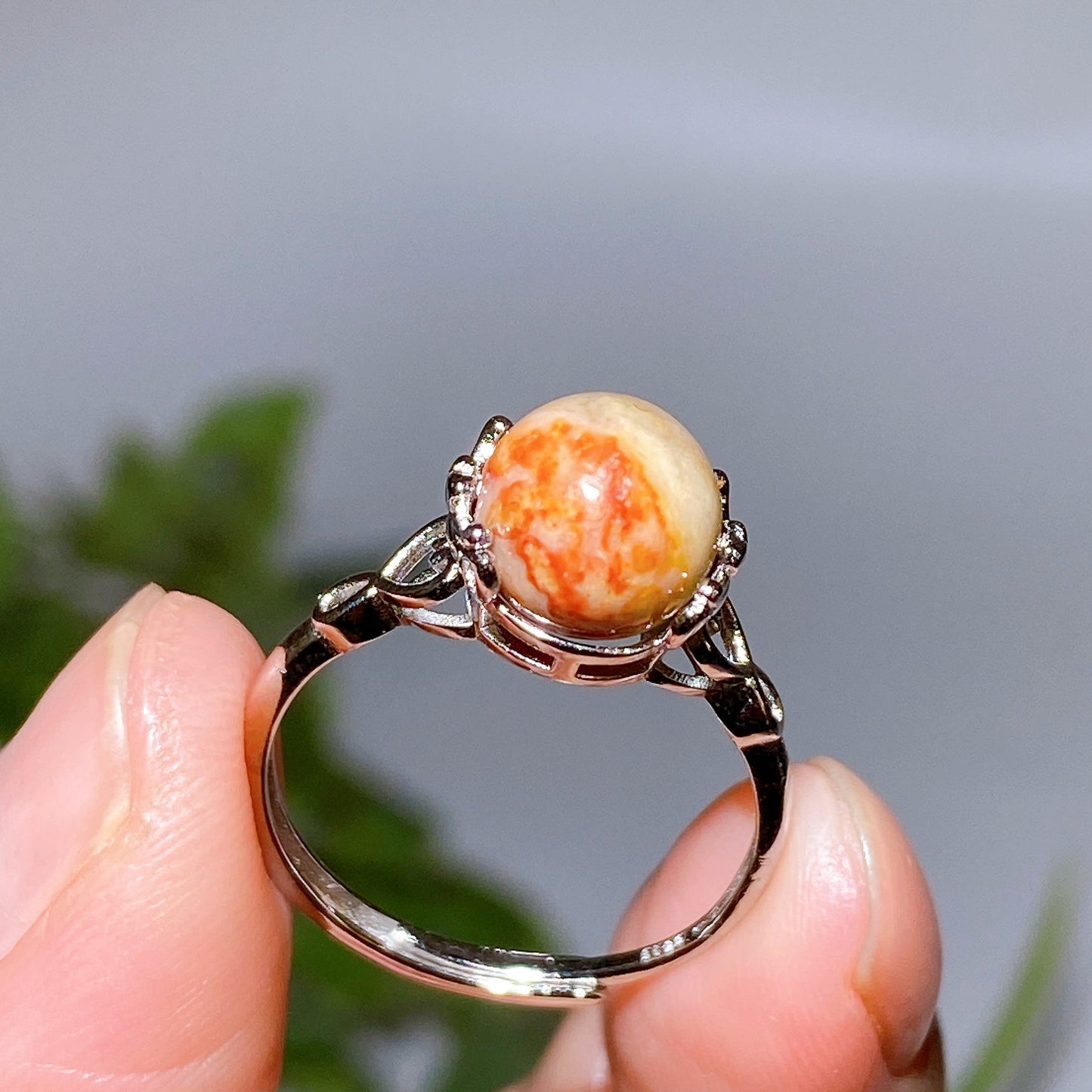 Cooper Silver Plated Crystal Ring Crystal Healing Bulk Wholesale
