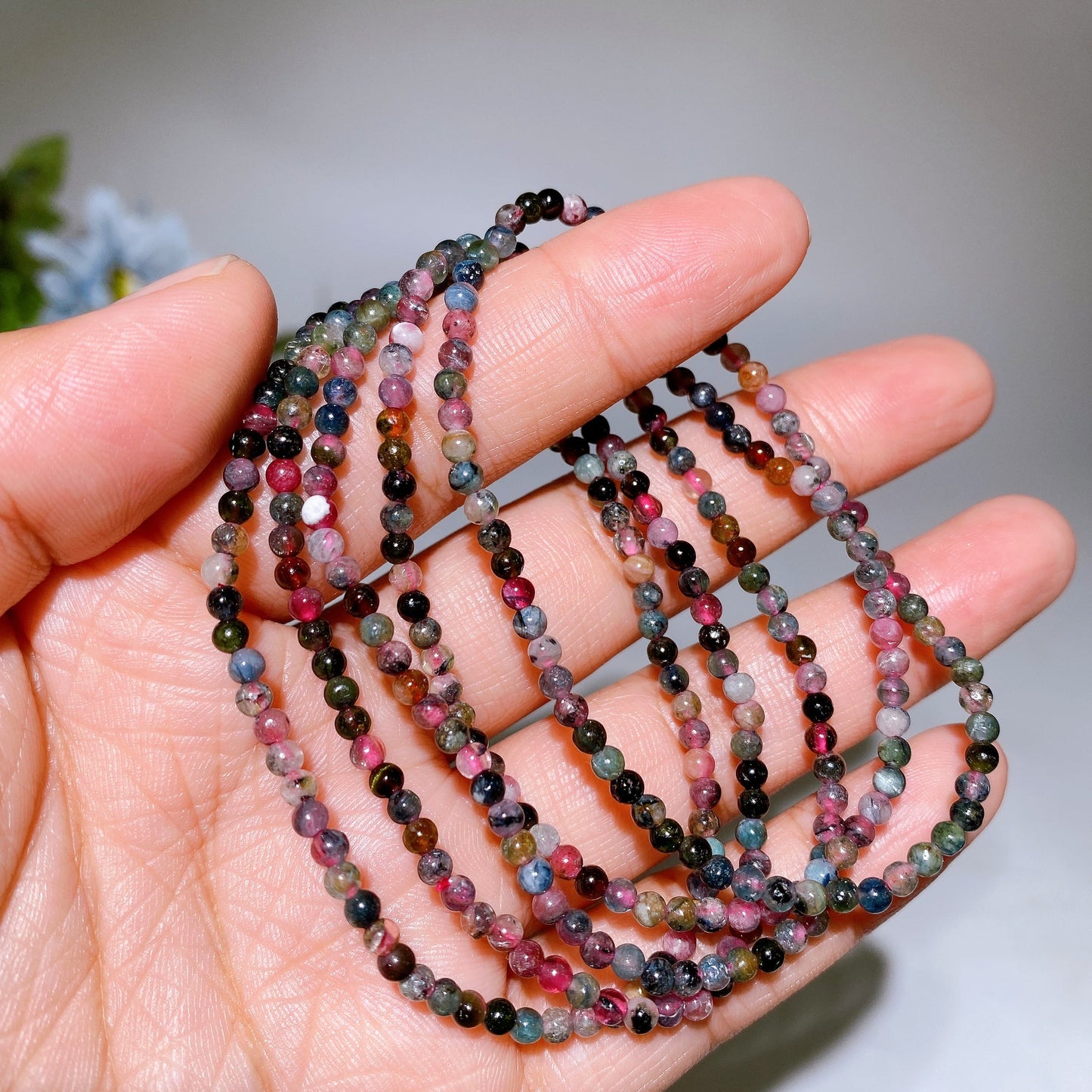 2mm 5mm Colorful Tourmaline Bracelet Crystal Healing Bulk Wholesale