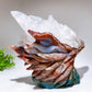 30cm Large Unique Ocean Jasper Growing with Quartz Eagle Head Carving Crystal Healing Bulk Wholesale