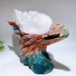 30cm Large Unique Ocean Jasper Growing with Quartz Eagle Head Carving Crystal Healing Bulk Wholesale
