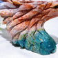 30cm Large Unique Ocean Jasper Growing with Quartz Eagle Head Carving Crystal Healing Bulk Wholesale