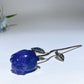 Crystal Rose Flower Carving with Silver Metal Steam Crystal Healing Bulk Wholesale