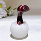 2.6" Crystal Baby Dinosaur White Jade Shell Carving Crystal Healing Bulk Wholesale