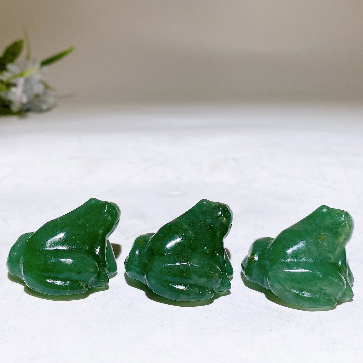 1.5" Green Aventurine Frog Carving Crystal Healing Bulk Wholesale