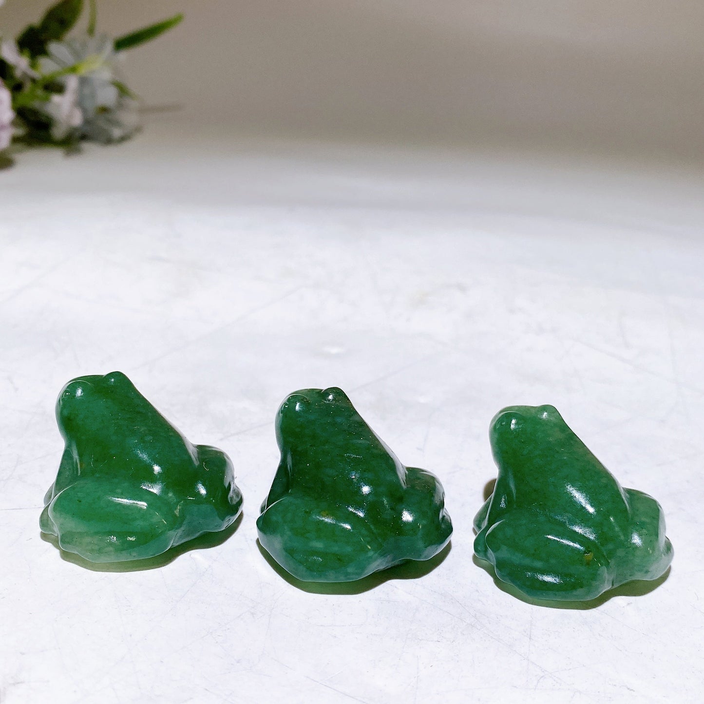 1.5" Green Aventurine Frog Carving Crystal Healing Bulk Wholesale
