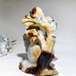 21cm Large Unique Agate Quartz Skull Grow with Ocean Jasper Peony Carving Crystal Healing Bulk Wholesale