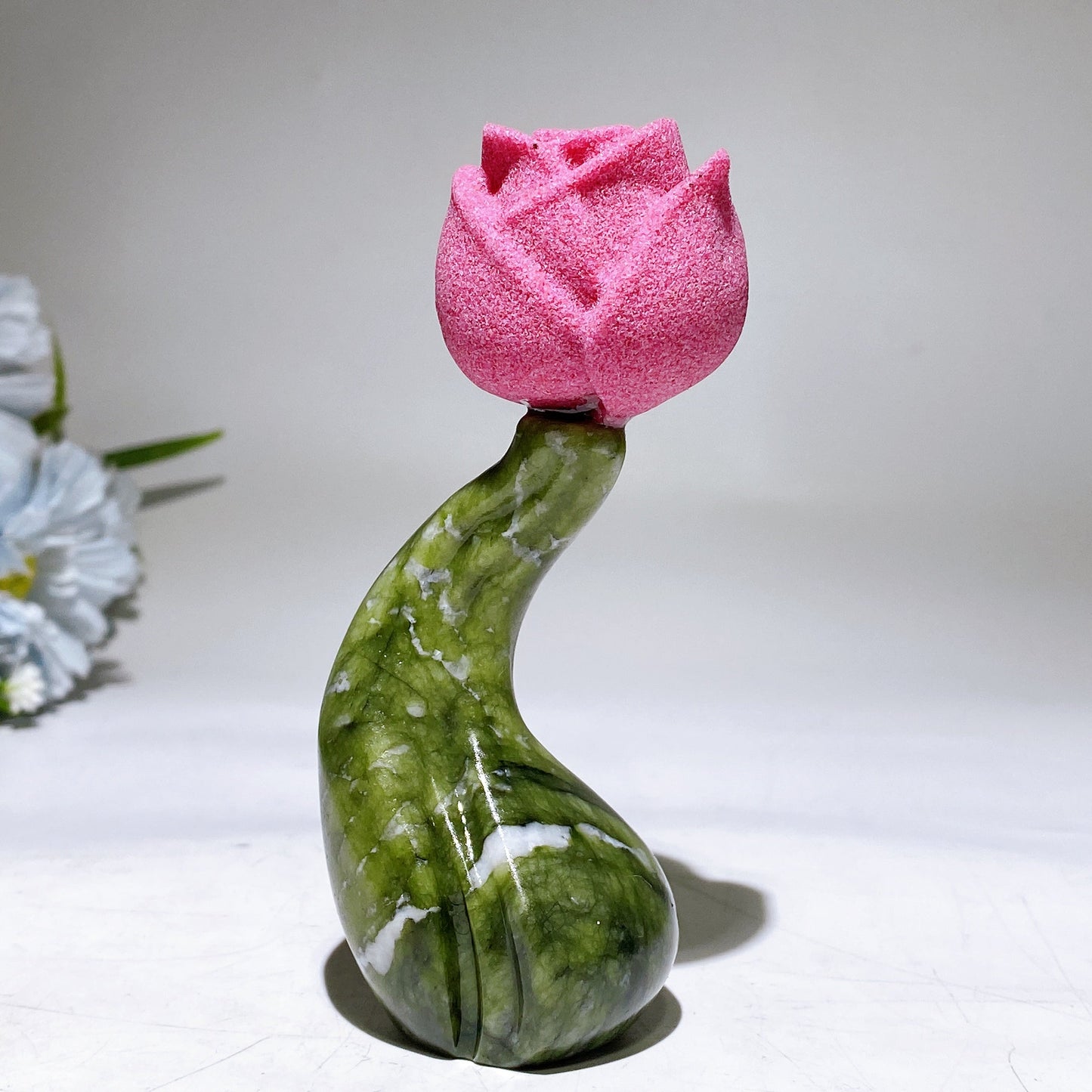 4.6" Crystal Flower with Yooperlite Steam Carving Crystal Healing Bulk Wholesale