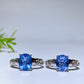 Cooper Silver Plated Blue Fluorite Ring Crystal Healing Bulk Wholesale
