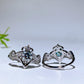 Cooper Silver Plated Moissanite Ring Crystal Healing Bulk Wholesale