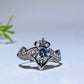 Cooper Silver Plated Moissanite Ring Crystal Healing Bulk Wholesale