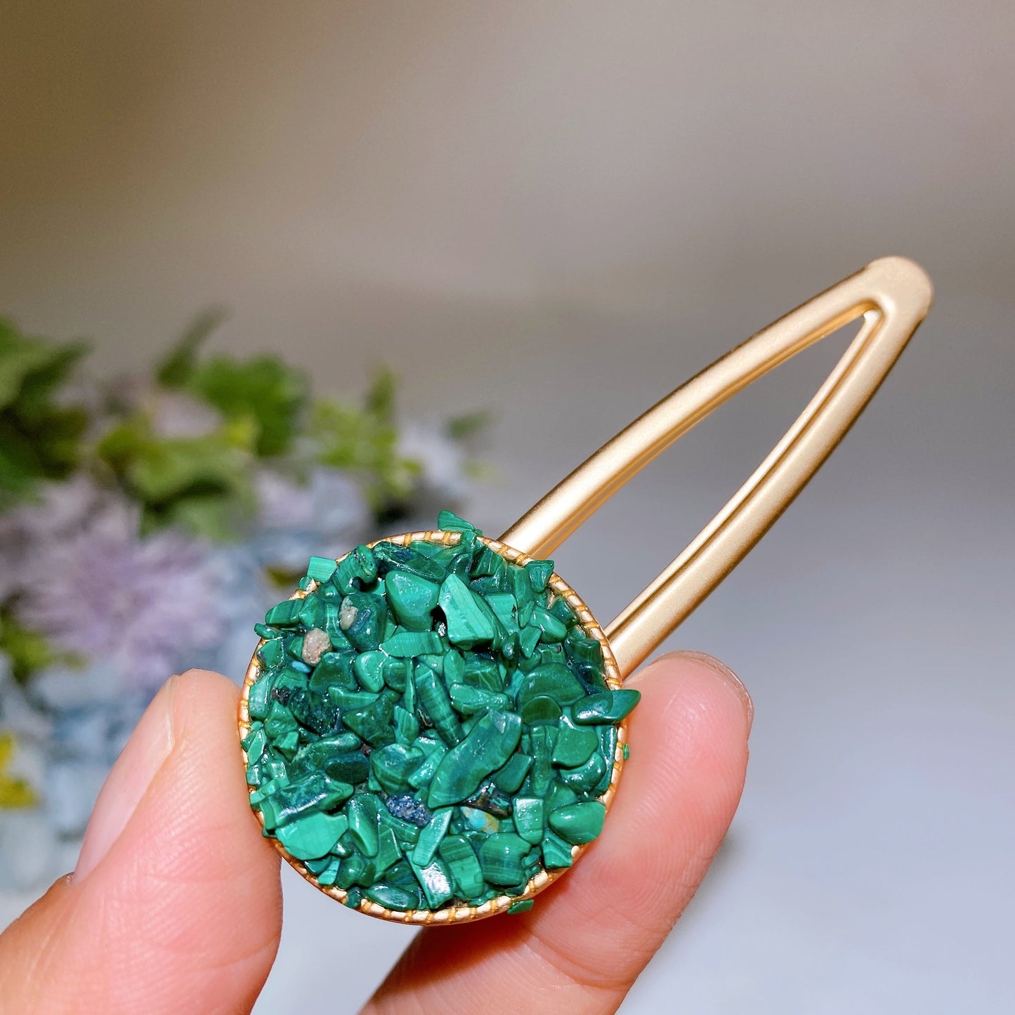 Crystal Chips Round Moon Star Heart Shape Hairpin Crystal Healing Bulk Wholesale
