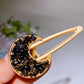 Crystal Chips Round Moon Star Heart Shape Hairpin Crystal Healing Bulk Wholesale