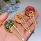 Crystal Chips Round Moon Star Heart Shape Hairpin Crystal Healing Bulk Wholesale