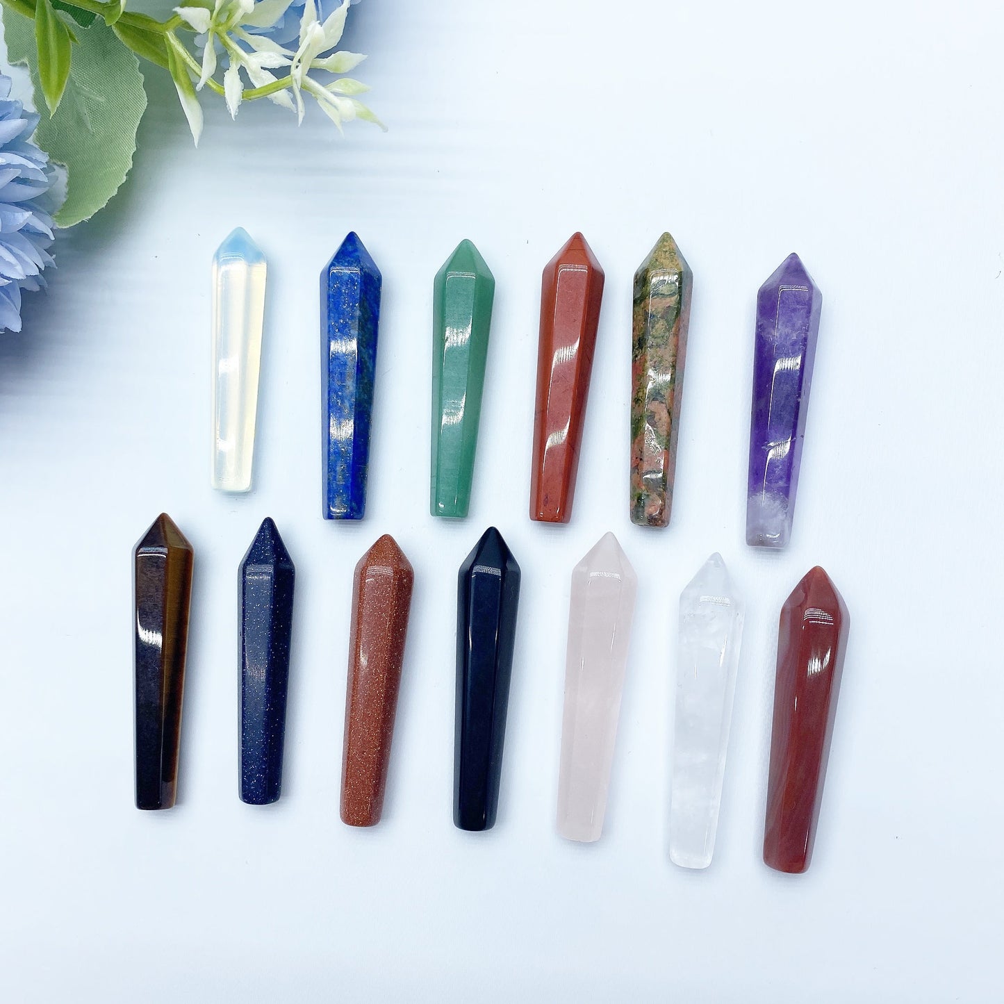 1.9" Mixed Crystal Hexagonal Point Bulk Wholesale