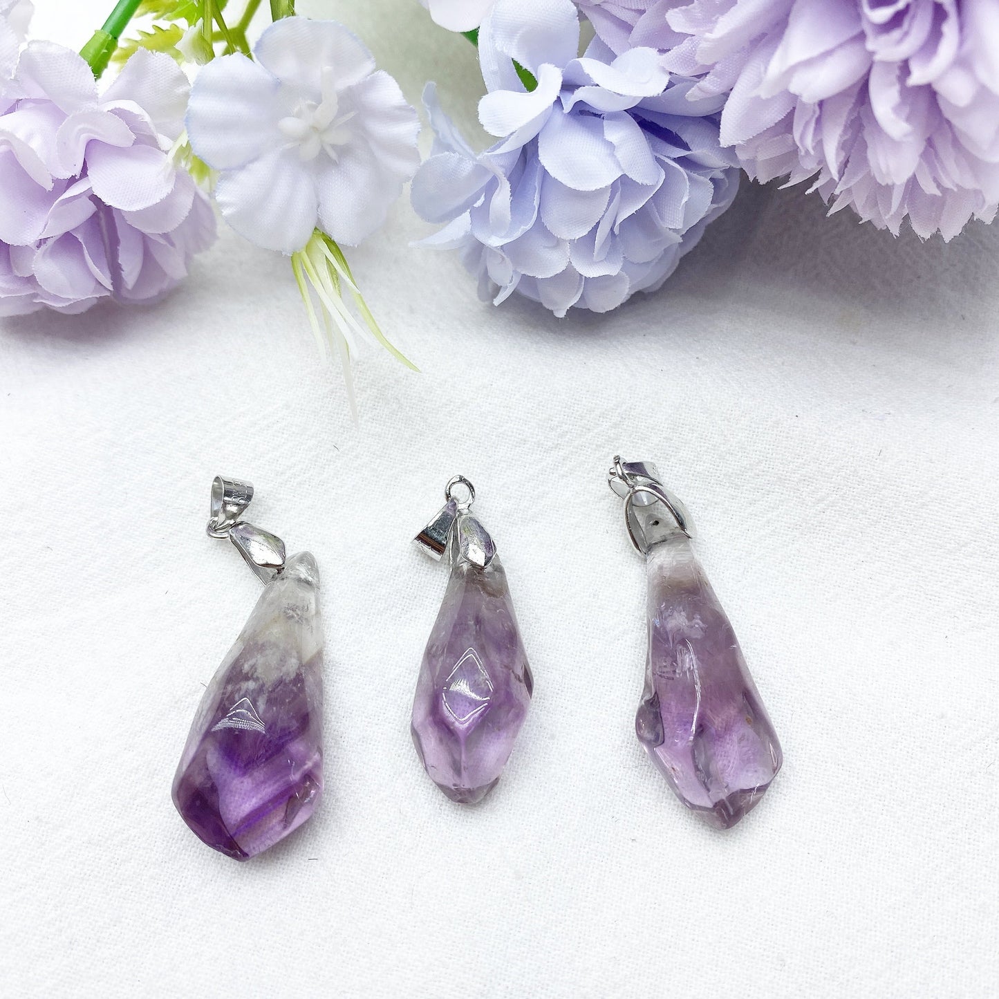 Amethyst Citrine Raw Stone Pendant Bulk Wholesale