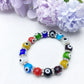 8-10mm Colored Crystal Evil Eye Bracelet Bulk Wholesale