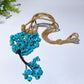 45cm Crystal Chips Web with Rope Hanging Ornament Crystal Healing Bulk Wholesale