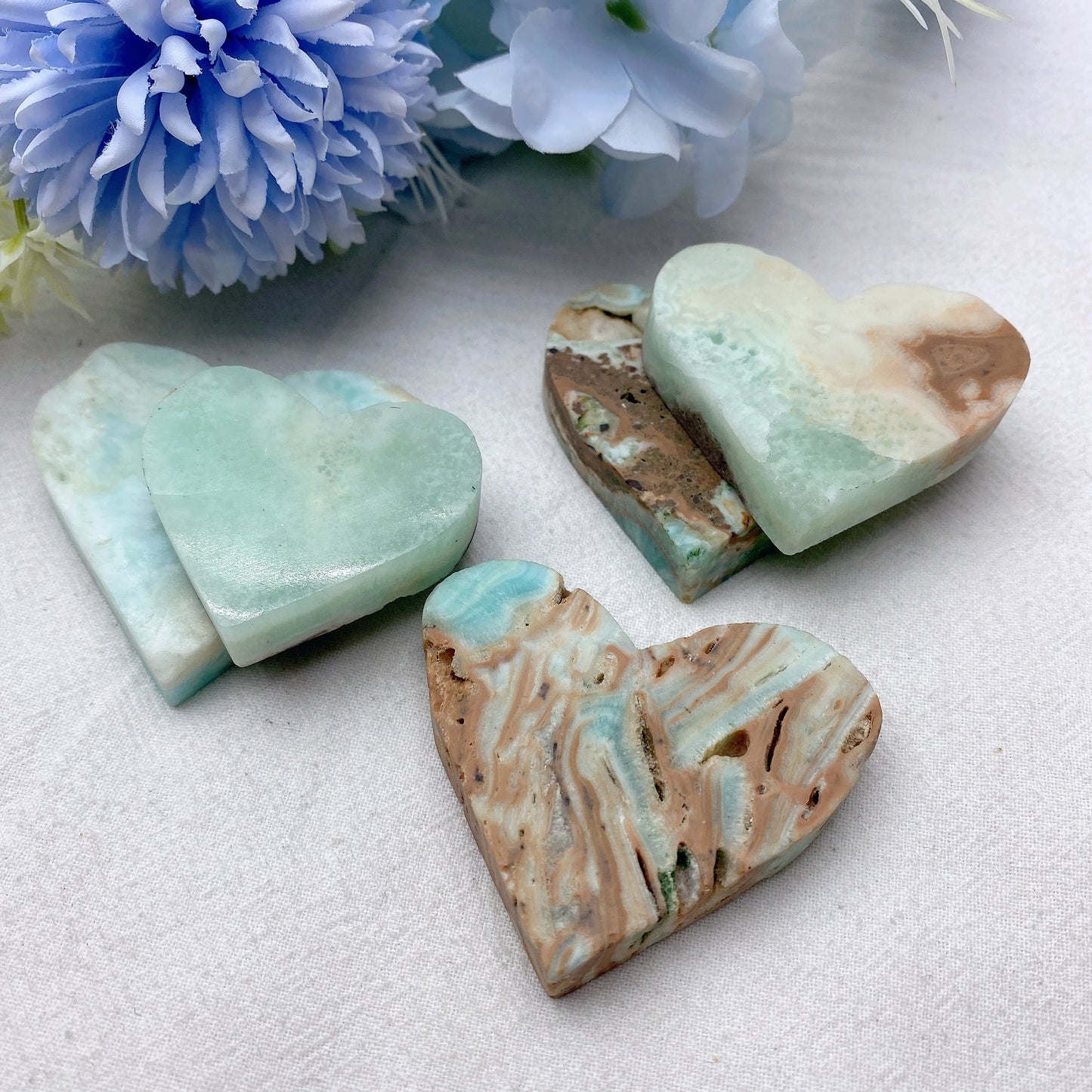 1.7"-2.0" Hemimorphite Heart Bulk Wholesale